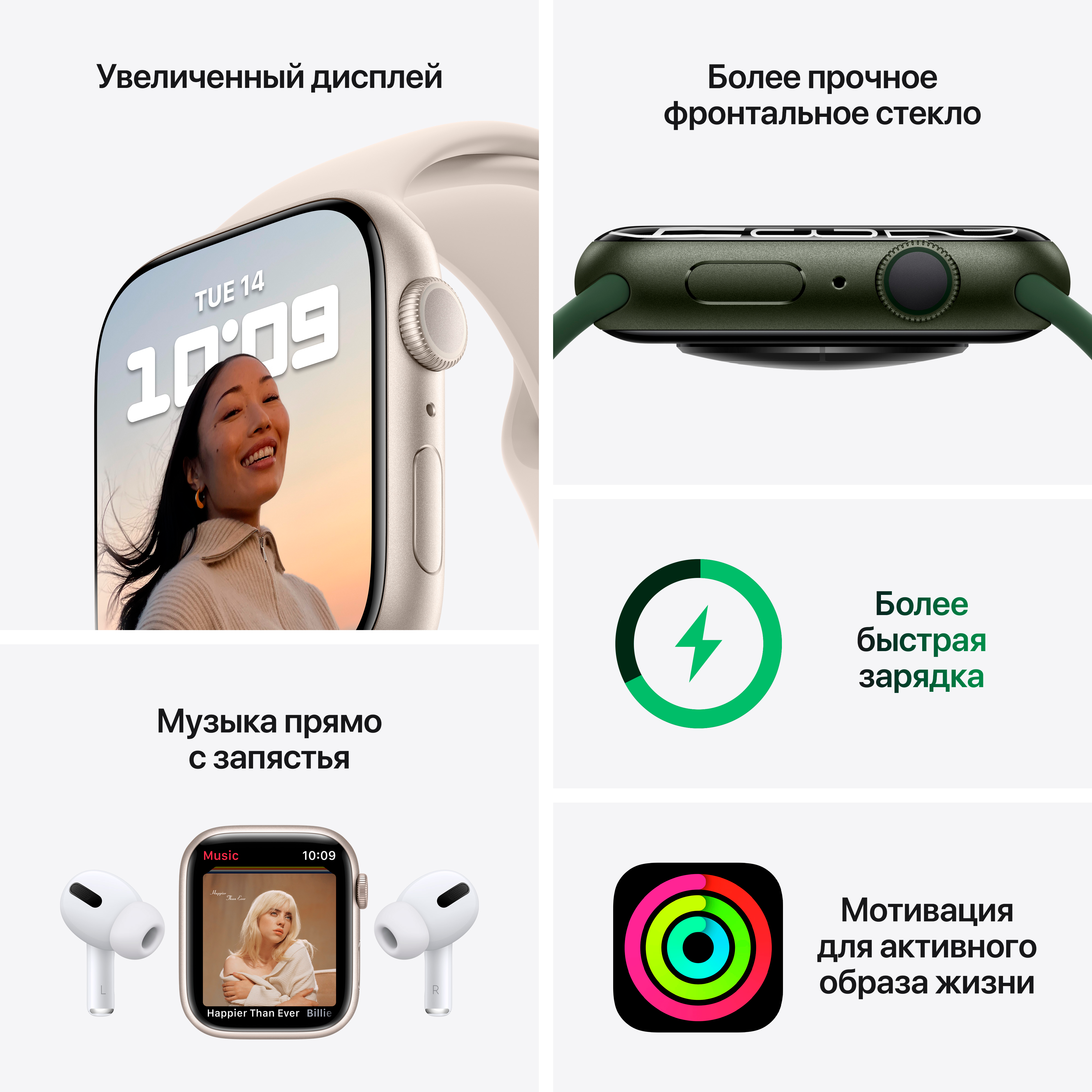 Apple Watch Series 7 GPS  Спортивный ремешок цвета «синий омут», 45мм, бу, Синий