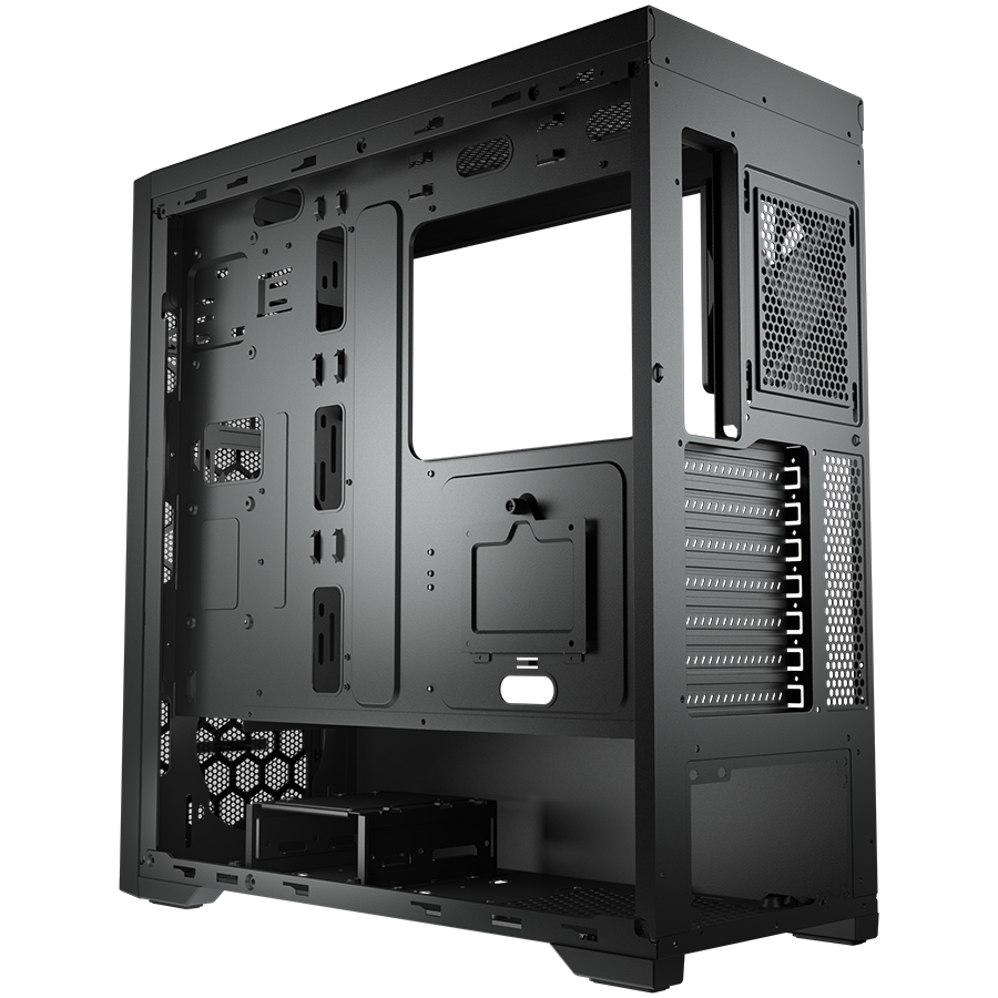 Корпус COUGAR GAMING Midi Tower,  ATX, 7 слотов, USB 3.2 Gen 2, USB 3.0, USB 2.0, Аудио разъем, Пластик/Металлический/Защитное антивандальное закаленное стекло, Power Button, Светодиодный индикатор, PSU optional, Поддержка системы жидкостного охлаждения, 