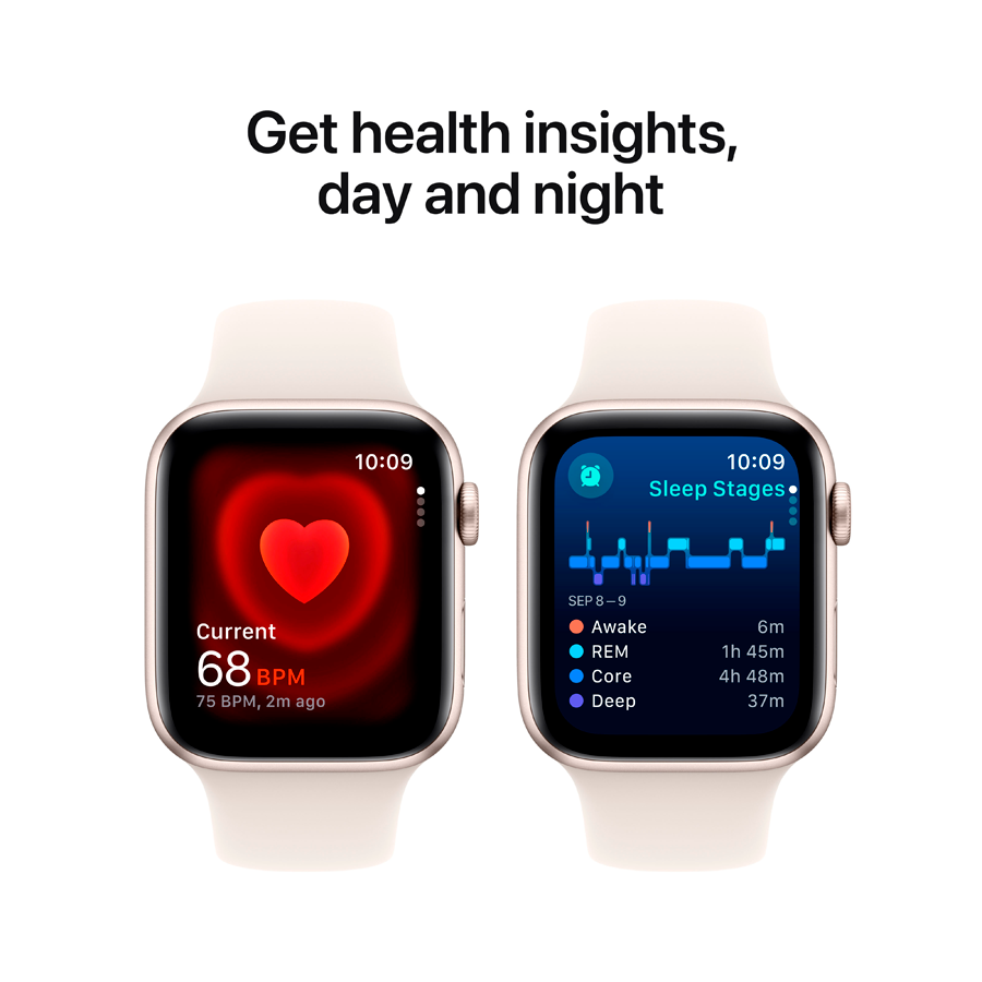 Apple Watch SE GPS Gen.2 (2024)  Спортивный ремешок Starlight, S/M, 40мм, Starlight