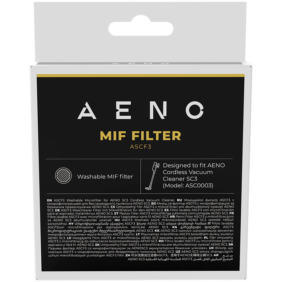 AENO  для ASC0003, БелыйМоющийся фильтр MIF