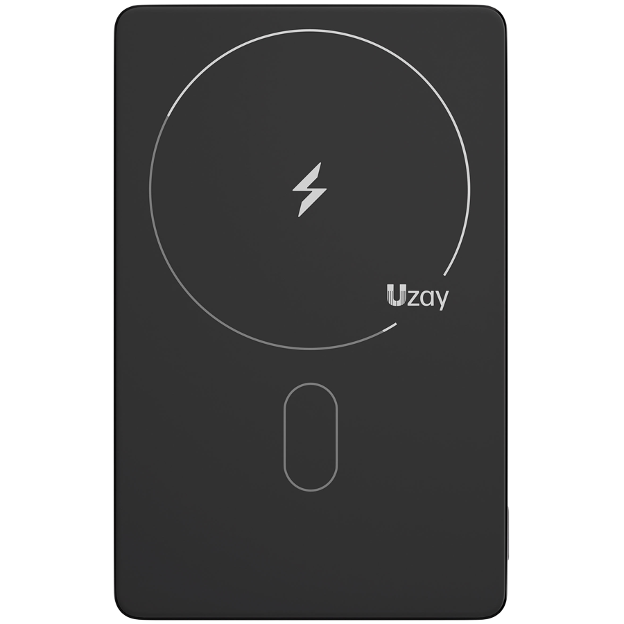 Аккумулятор внешний Uzay Slim Powerbank 5000 mAh, 3A, USB-C, Lightning, черный