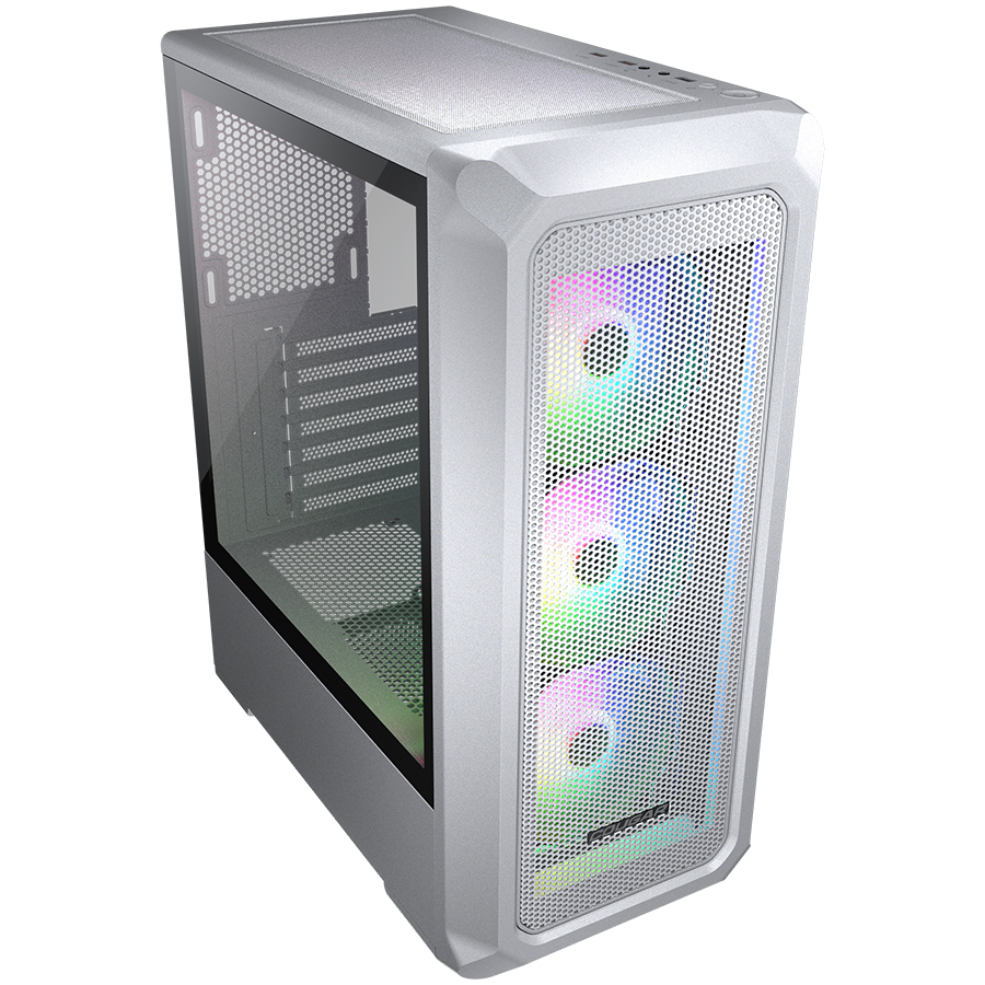 Корпус COUGAR GAMING Midi Tower,  ATX, 7 слотов, USB 3.0, USB 2.0, Аудио разъем, Микрофонный вход, Металлический/Защитное антивандальное закаленное стекло, Power Button, Кнопка управления RGB, Светодиодный индикатор, PSU optional, Window, Поддержка систем