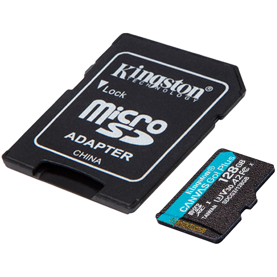 Карта памяти KINGSTON 128GB Canvas Go! Plus microSD