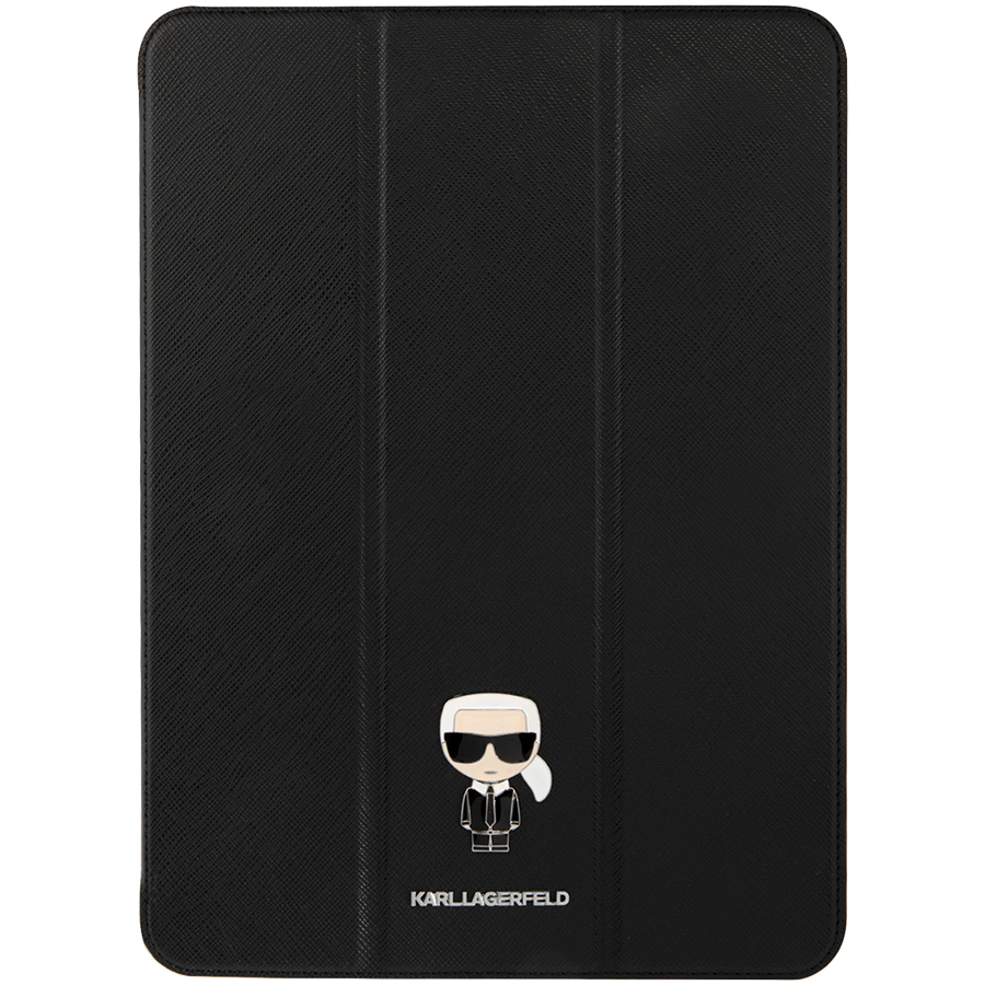 Обложка Smart Folio LAGERFELD Saffiano Ikonik Patch  Чёрная для iPad Pro 11-inch (4th поколение)/Pro 11 дюймов (3-го поколения)