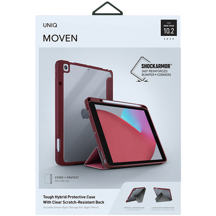 Обложка Smart Folio UNIQ MOVEN  Maroon Red для iPad (7-го, 8-го и 9-го поколения)
