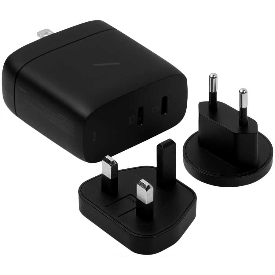 FAST-PD67-BLK-INT FAST GAN CHARGER PD 67WBLACK-INTL, СЗУ 67W,  разъёмы 2 USB-C . Цвет: чёрный