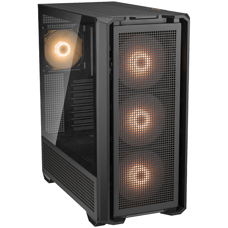 Корпус COUGAR GAMING MX600 Full Tower,  Extended ATX, 11 слотов, USB 3.2, USB 3.0, Аудио разъем, Power Button, Кнопка управления RGB, Светодиодный индикатор, PSU optional, Window, Поддержка системы жидкостного охлаждения, Вентиляторы с RGB подсветкой, Чёр
