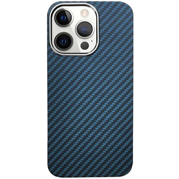 Чехол защитный  vlp  Kevlar Case с MagSafe для iPhone 15 ProMax  темно-синий