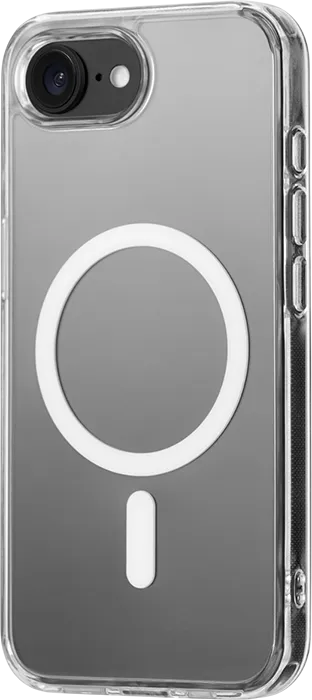 Чехол защитный uBear Real Mag Case для iPhone 16e, MagSafe совместимый, усиленный, прозрачный