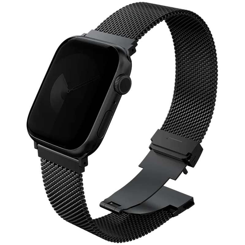 Uniq для Apple Watch 42/41/40 mm ремешок Dante PRO Strap Mesh Steel Graphite Black