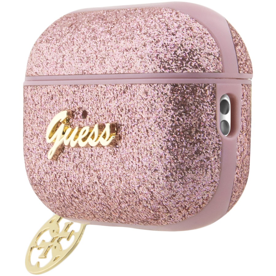 Чехол GUESS Glitter flakes  Розовый для AirPods Pro (Gen2)
