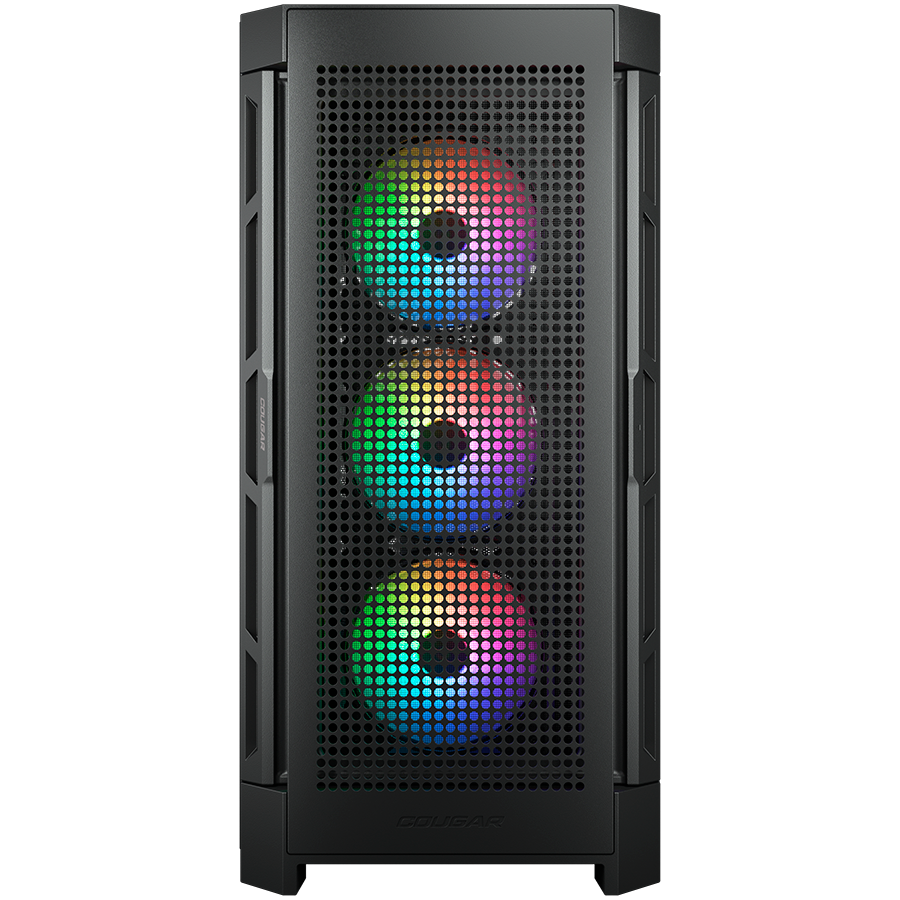 Корпус COUGAR GAMING Midi Tower,  ATX, 10 слотов, Разъем для гарнитуры, USB, USB 3.0, USB 2.0, Защитное антивандальное закаленное стекло, Power Button, Кнопка управления RGB, Светодиодный индикатор, PSU optional, Window, Поддержка системы жидкостного охла