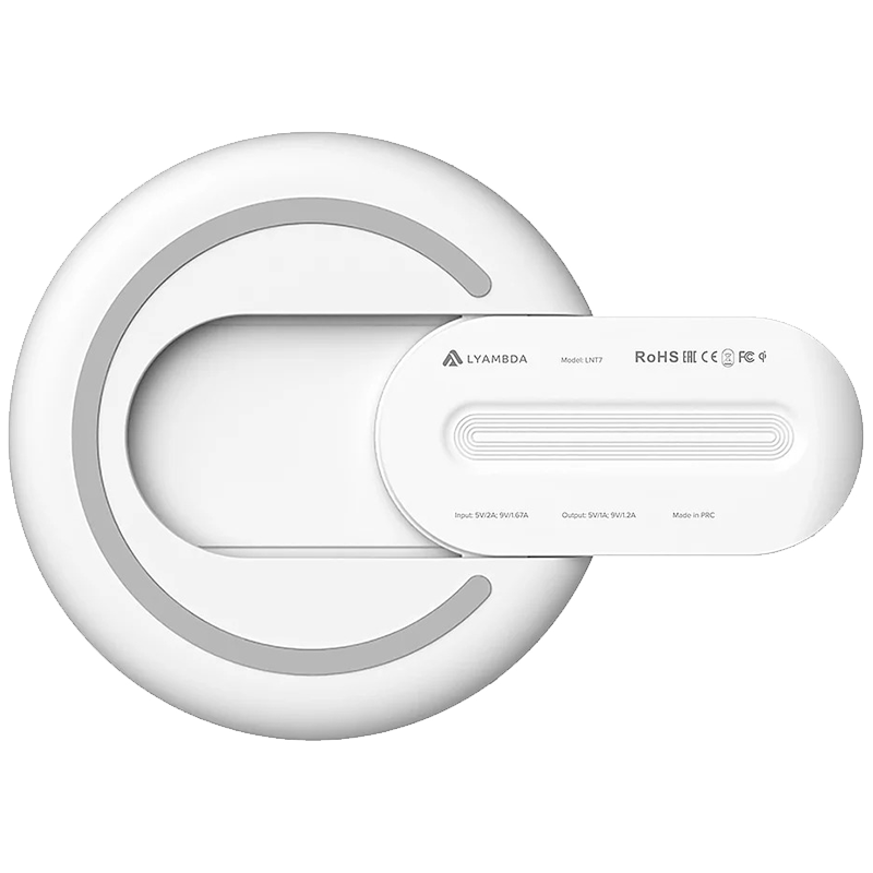 Беспроводное зарядное устройство LYAMBDA LNT7A, 12.5 Вт, Белый