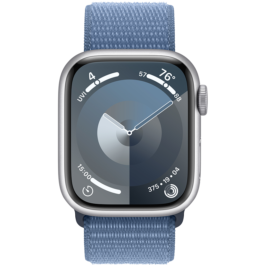 Apple Watch Series 9 GPS  Winter Blue Sport Loop, 41мм, Серебристый