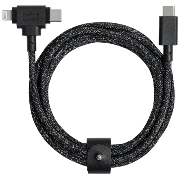 BELT CABLE UNIVERSAL, кабель зарядный USB-C USB-C/LIGHTNING, длина 1,5м.,цвет космос