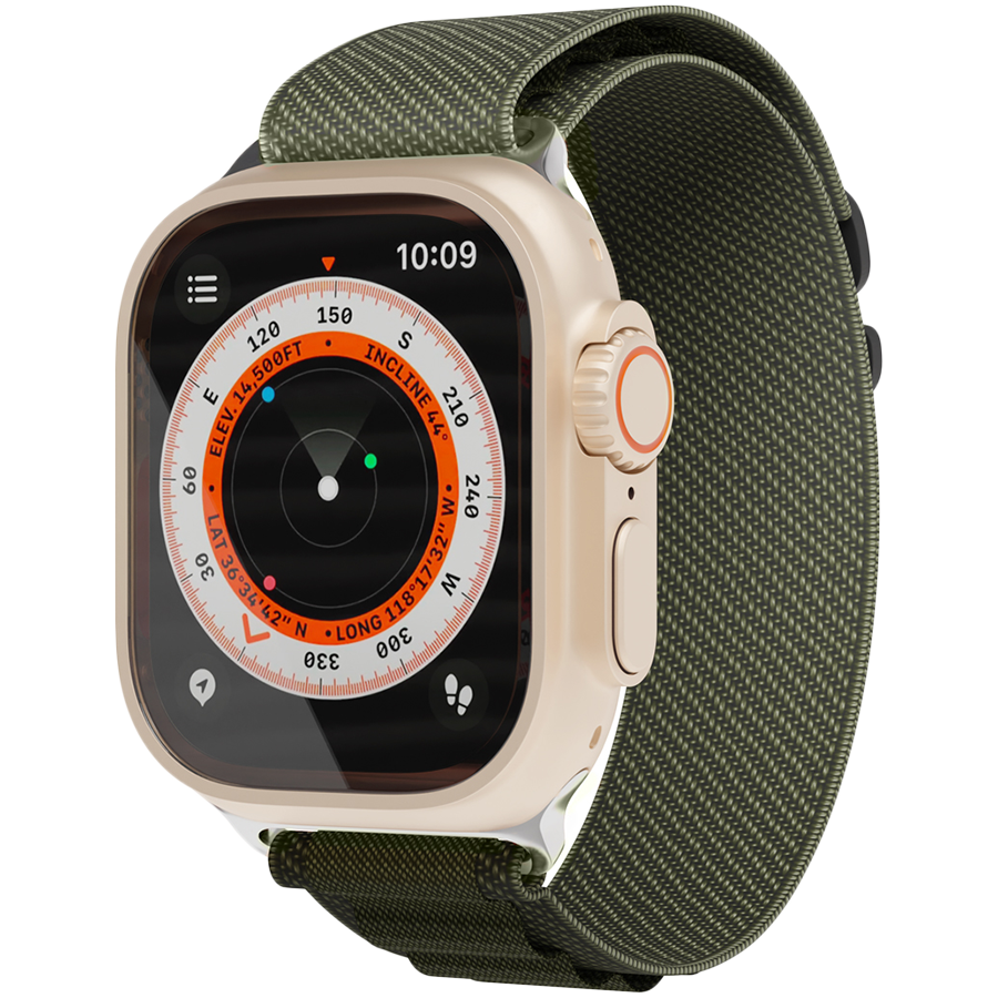 Ремешок нейлоновый Extreme Band VLP для Apple Watch 42/44/45/49mm, темно-зеленый