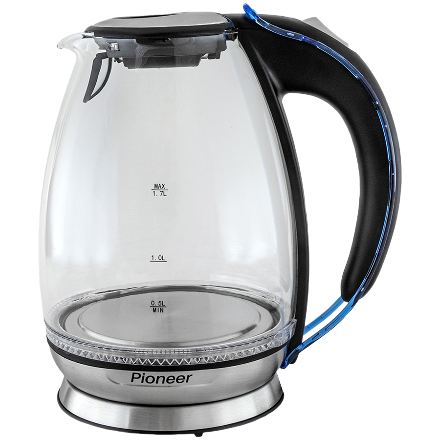Электрический чайник Pioneer KE806G, Чёрный/Синий