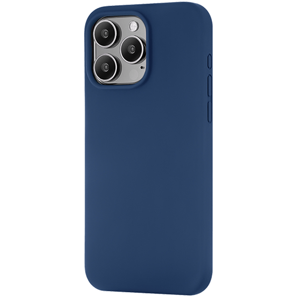 Чехол защитный uBear Touch Mag Case  iPhone 15 Pro  MagSafe  силикон  темно-синий