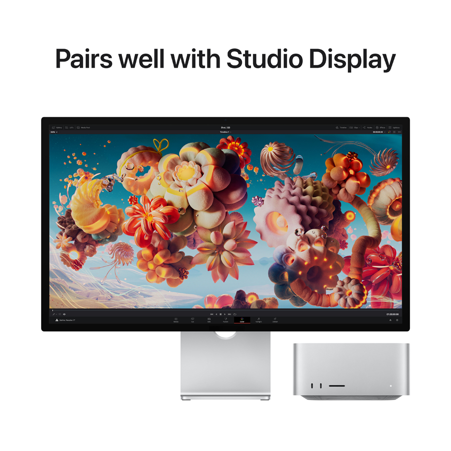 Mac Studio M1 Ultra (20C CPU 48C GPU), 64ГБ, 1ТБ SSD, Серебристый