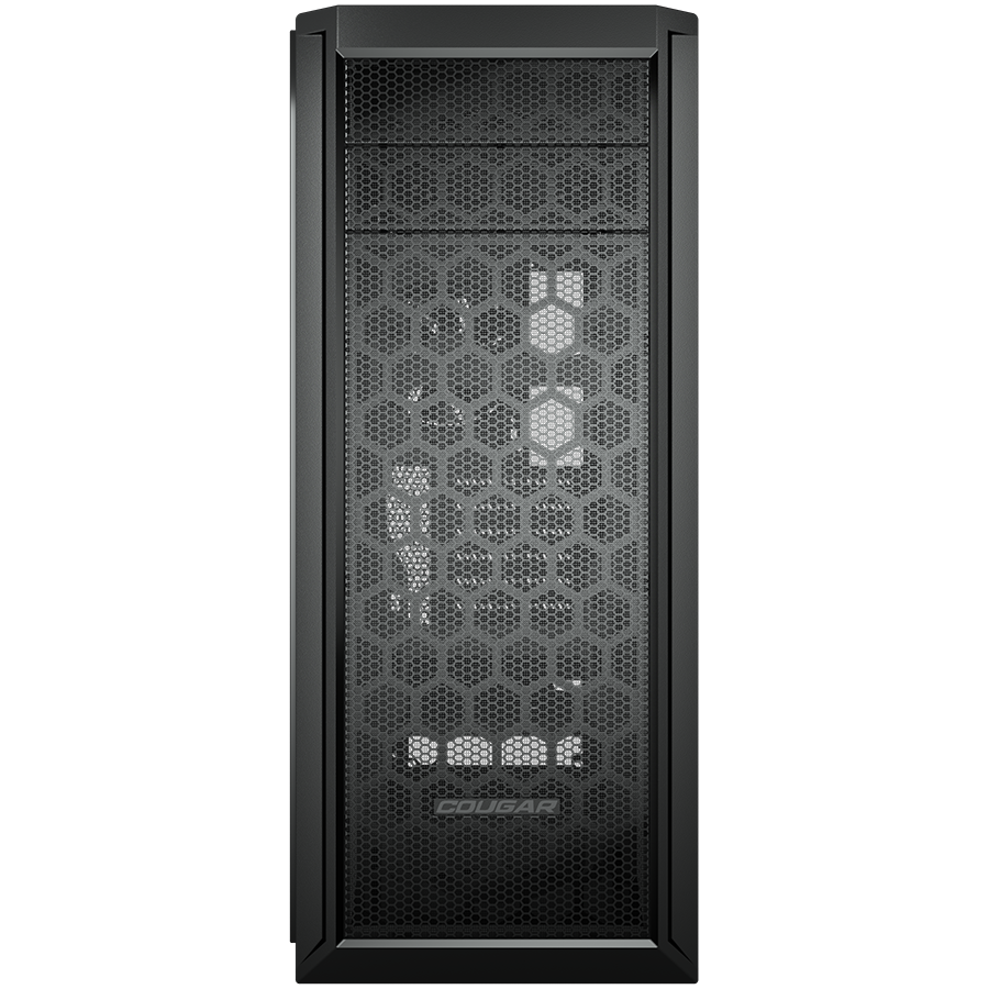 Корпус COUGAR GAMING Midi Tower,  ATX, 7 слотов, USB 3.2 Gen 2, USB 3.0, USB 2.0, Аудио разъем, Пластик/Металлический/Защитное антивандальное закаленное стекло, Power Button, Светодиодный индикатор, PSU optional, Поддержка системы жидкостного охлаждения, 