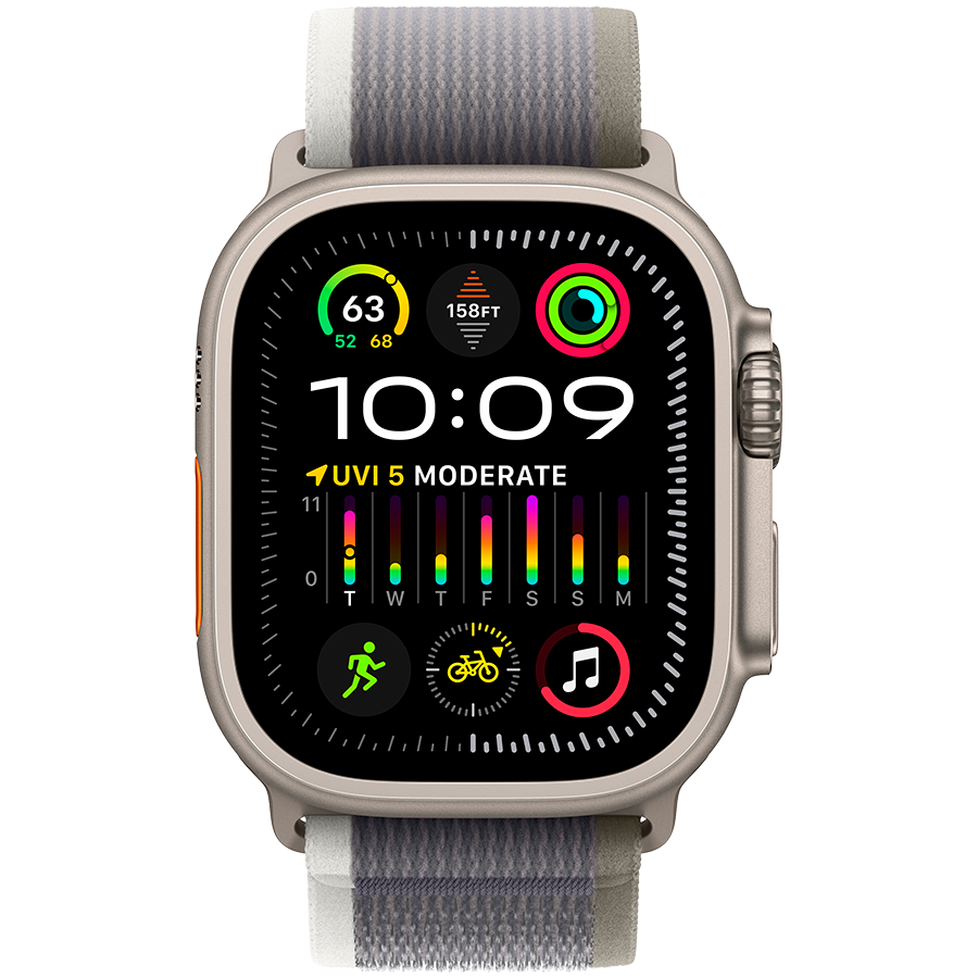 Apple Watch Ultra Series 2 GPS + Cellular  Зеленый/Серый Трейл Луп, S/M, 49мм, Natural