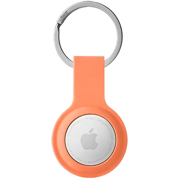 Чехол защитный uBear Touch Ring Case for AirTag, силиконовый, цвет: оранжевый