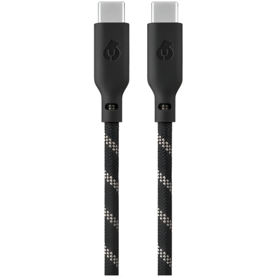 Кабель зарядный uBear Trend Cable USB-C/USB-C 1.2м, 60W, Черно-бежевый