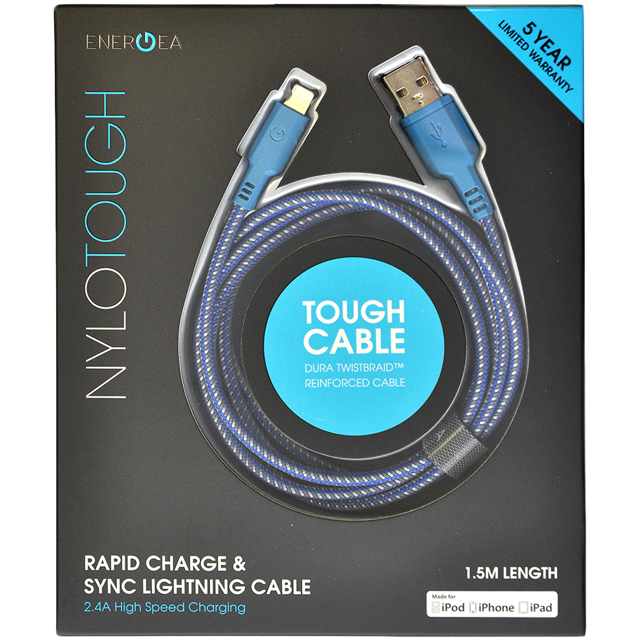 ENERGEA Кабель-переходник с USB на Lightning Nylotough