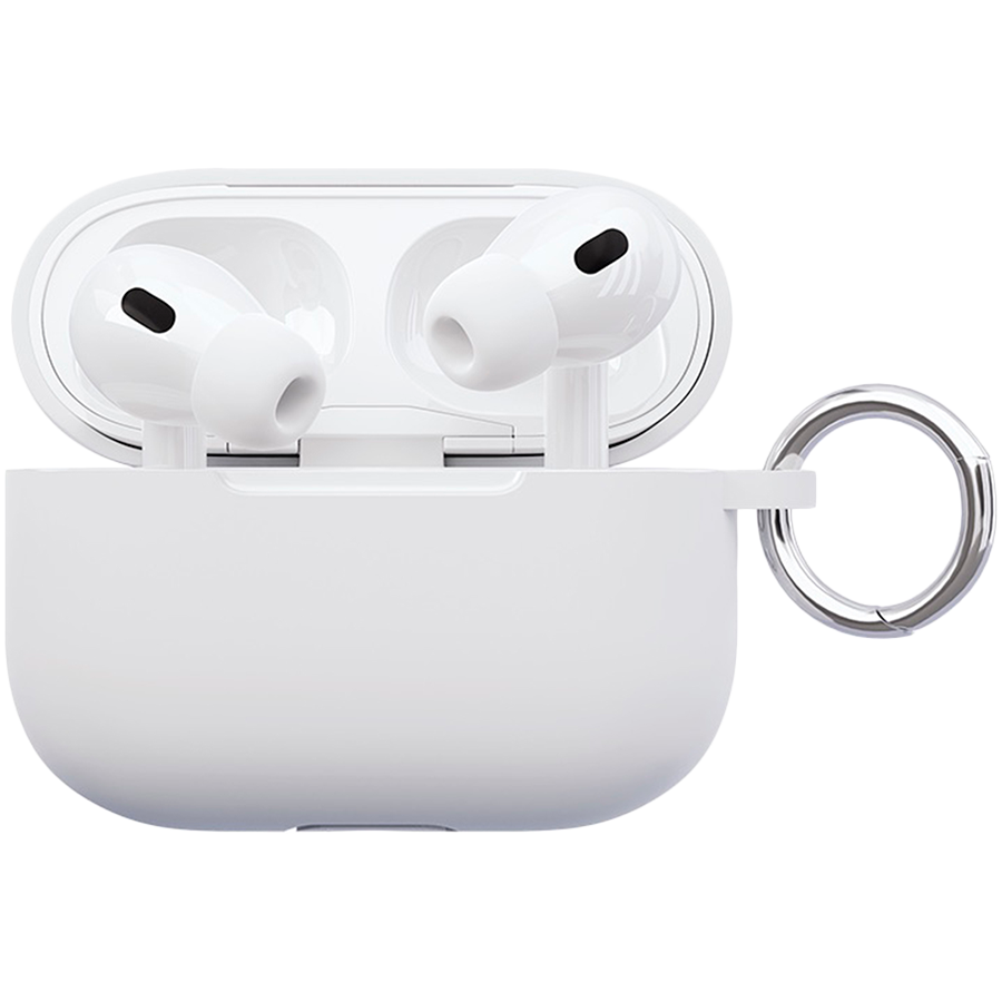 Чехол защитный VLP Soft Touch, с кольцом, для AirPods Pro 2 (2022), белый