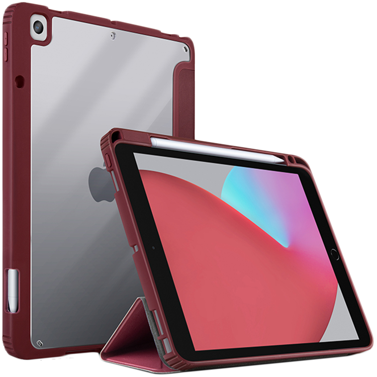 Обложка Smart Folio UNIQ MOVEN  Maroon Red для iPad (7-го, 8-го и 9-го поколения)