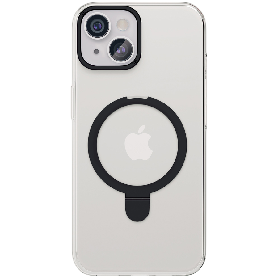 Чехол защитный  vlp  Ring Case с MagSafe подставкой для iPhone 15  черный