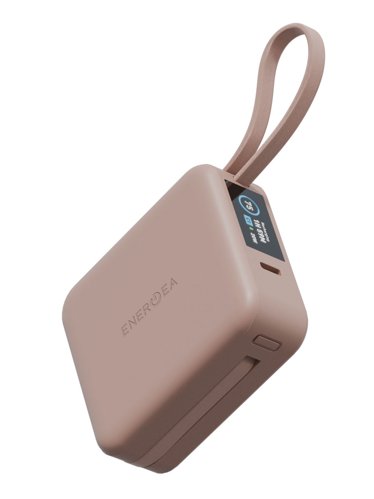 Аккумулятор внешний Energea MagPac MINI Plus, 10000 mAh Magnetic wireless 15W + С 20W +2 C cables and Display Pink