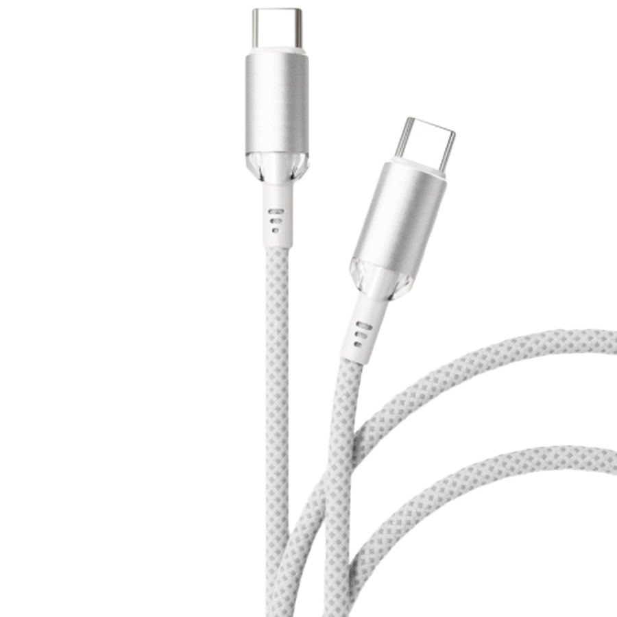 Дата-кабель VLP Diamond Cable USB C - USB C, 1.2м, белый