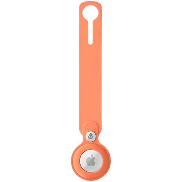Чехол защитный uBear Touch Case для AirTag, силиконовый, цвет: оранжевый