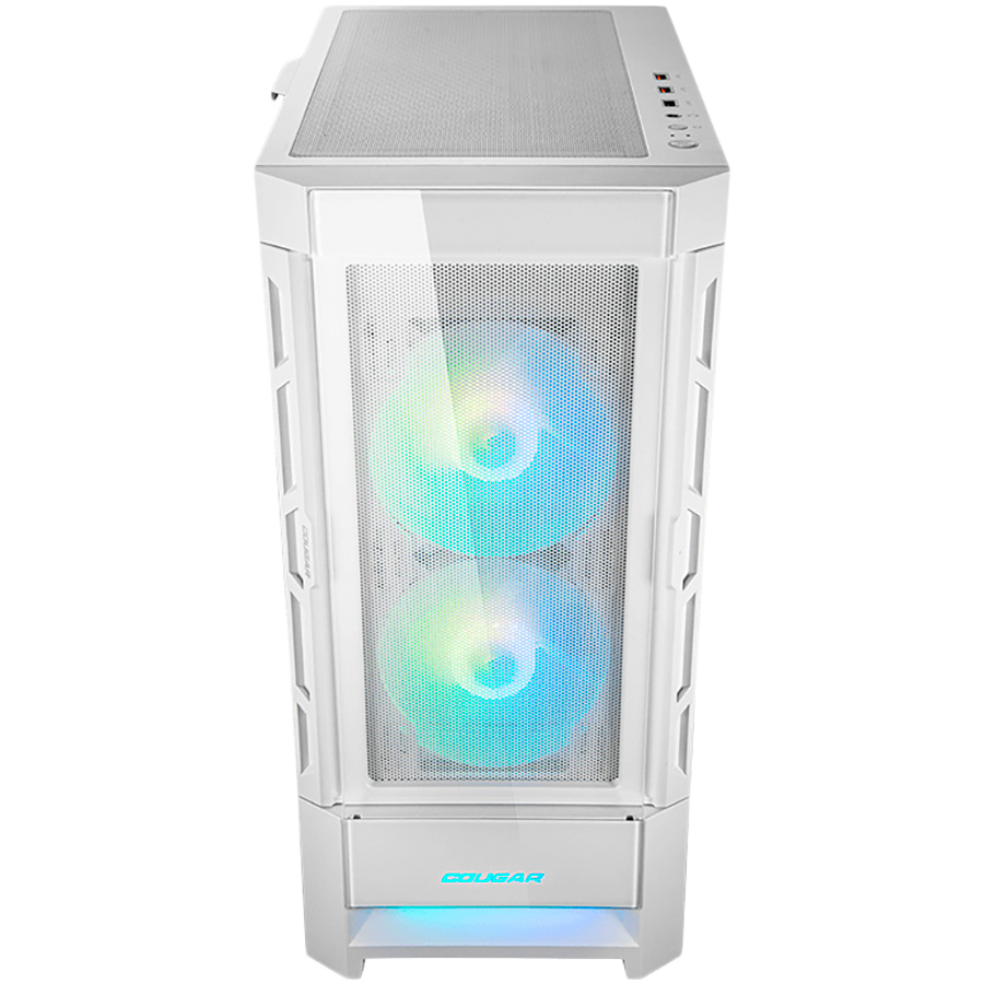 Корпус COUGAR GAMING Duoface RGB Midi Tower,  ATX, 10 слотов, USB 3.0, USB 2.0, Разъем для гарнитуры, Защитное антивандальное закаленное стекло, Power Button, Reset Button, Кнопка управления RGB, PSU optional, Window, Поддержка системы жидкостного охлажде