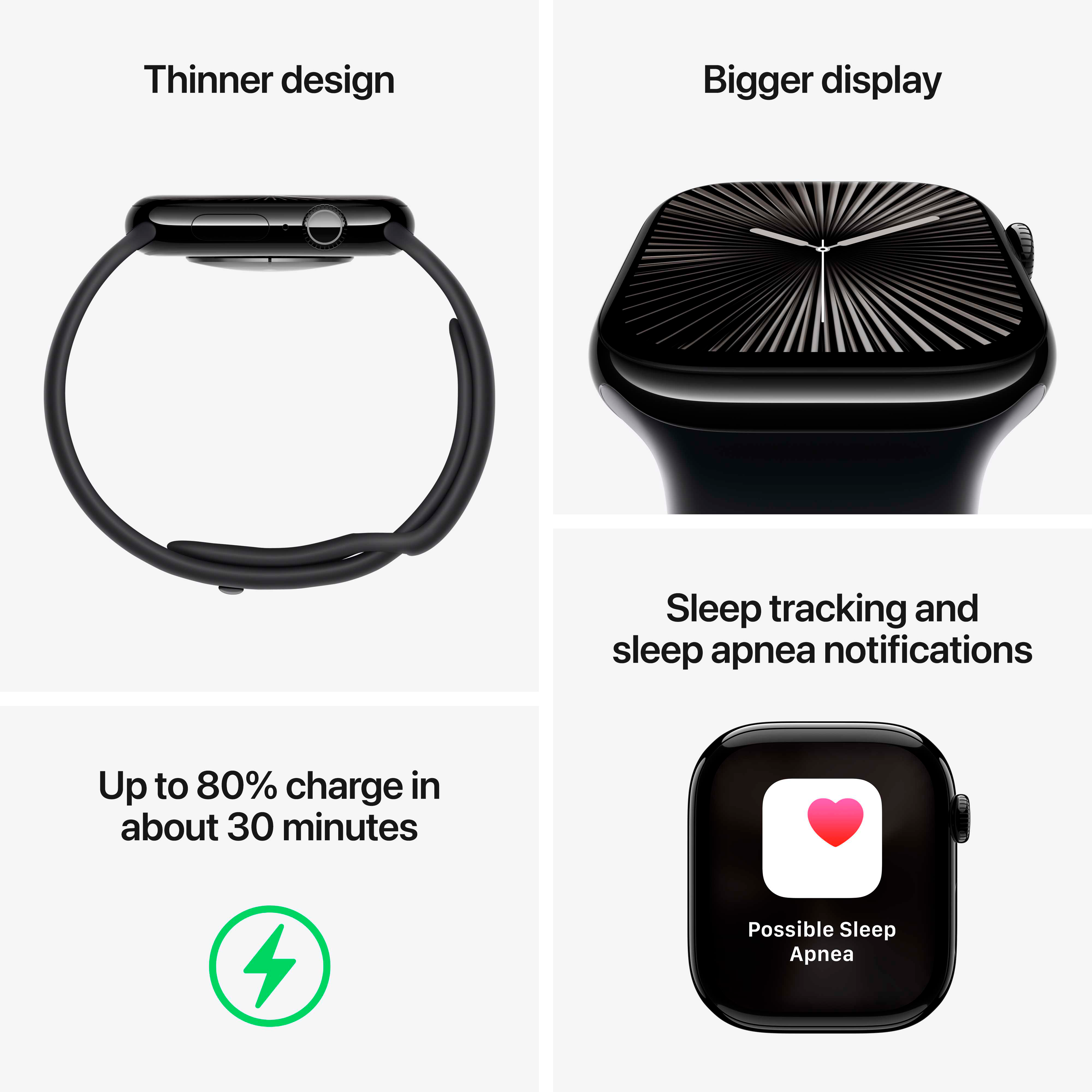 Apple Watch Series 10 GPS  Светлый розовый спортивный ремешок, S/M, 46мм, Розовое золото