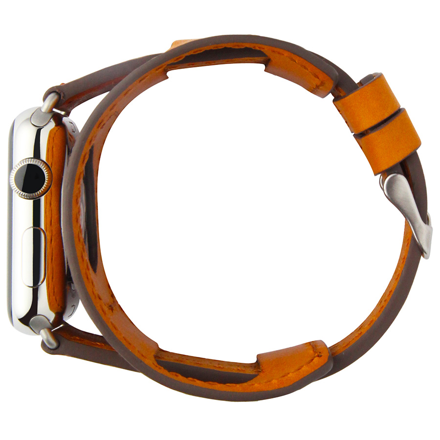 Ремешок COZISTYLE Wide Leather BandШирокий кожаный ремешок Светло-коричневый42/44/45 mm