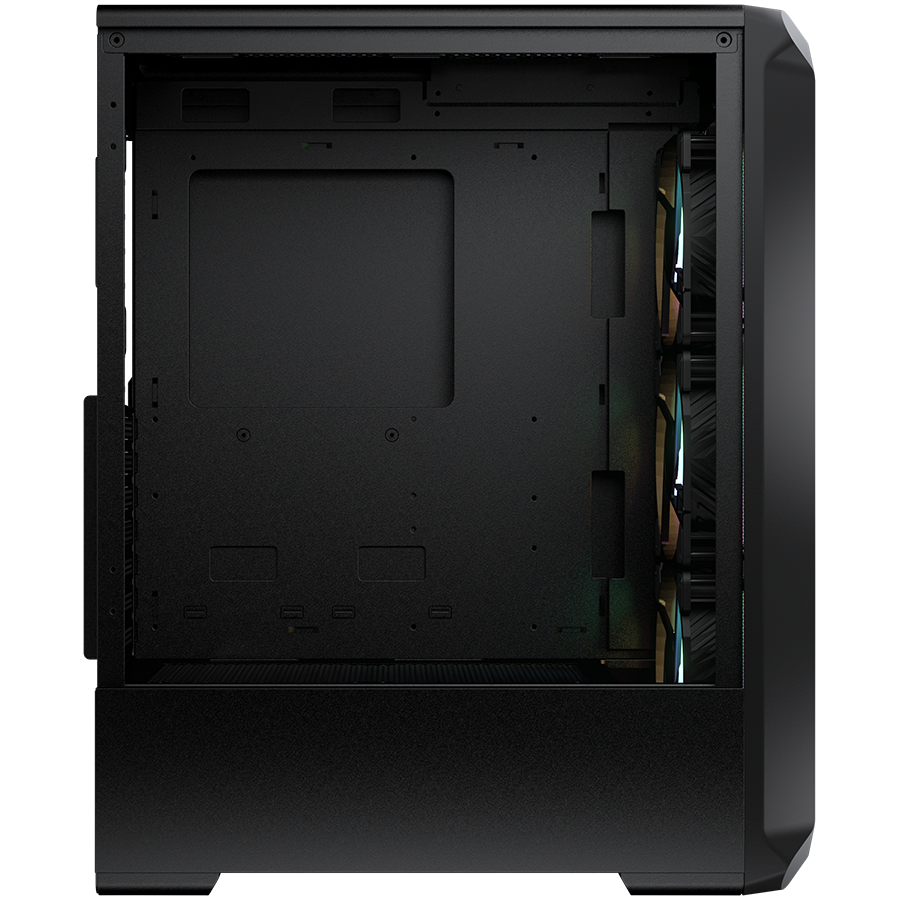 Корпус COUGAR GAMING Midi Tower,  ATX, 7 слотов, USB 3.0, USB 2.0, Аудио разъем, Защитное антивандальное закаленное стекло, Power Button, Кнопка управления RGB, Светодиодный индикатор, PSU optional, Window, Поддержка системы жидкостного охлаждения, RGB LE